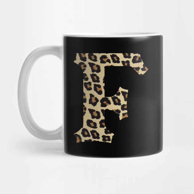 Letter F Leopard Cheetah Monogram Initial by squeakyricardo